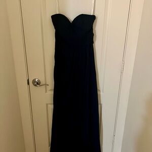Dark Navy Strapless Bridesmaid or Evening Dress